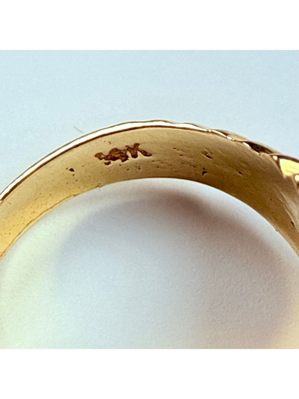 14K Solid Yellow Gold Frederick Goldman Classic Solid 4MM Band Vintage Ring SZ 9 - Picture 8 of 9